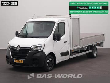 Renault Master 145PK Open Laadbak Dubbellucht Trekhaak LED A, Stof, Gebruikt, Euro 6, Renault