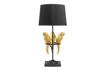 Tafellamp WILDLIFE 75 cm gouden papegaaien polyresin - 44355, Ophalen of Verzenden, Nieuw