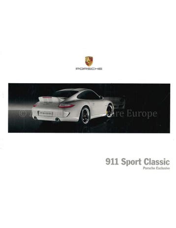 2010 PORSCHE 911 SPORT CLASSIC BROCHURE DUITS, Nieuw, Porsche, Author