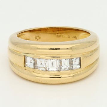 Ring - 18 karaat Geel goud Diamant (Natuurlijk), Nieuw