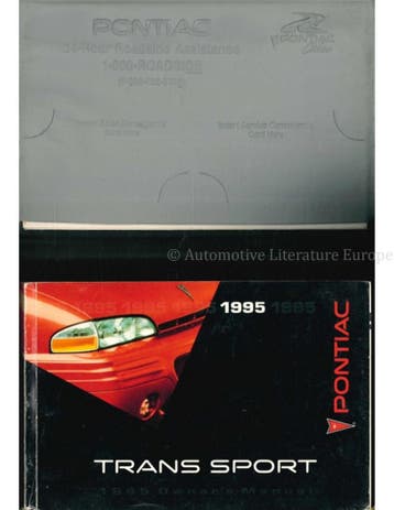 1995 PONTIAC TRANS SPORT INSTRUCTIEBOEKJE & BOORDMAP ENGELS