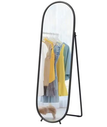 Ovale Staande Lichaamsspiegel 160×40 cm – Metalen Frame, Verzenden, Nieuw