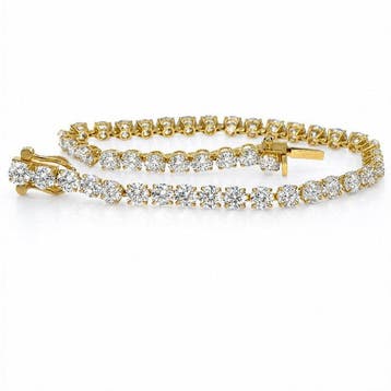 Armband - 14 karaat Geel goud - 10.12ct. tw. Diamant, Nieuw