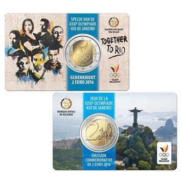 België 2 Euro Rio 2016 Coincard NL, Postzegels en Munten, Verzenden