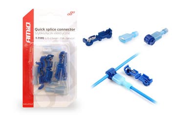 Aftakklem + Draad connector - 0.75-2.5mm - Blauw - 5 stuks, Doe-het-zelf en Verbouw, Elektra en Kabels, Ophalen of Verzenden, Nieuw