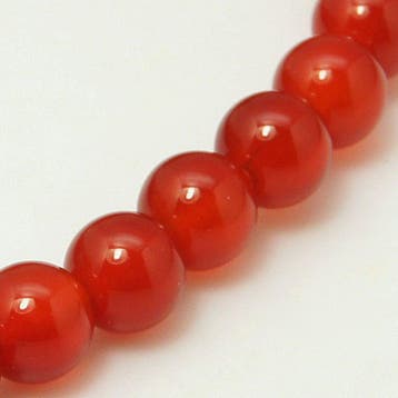 10 x Edelsteen kralen rode Carnelian Carneool 8 mm – gat.., Ophalen of Verzenden, Nieuw, Kraal