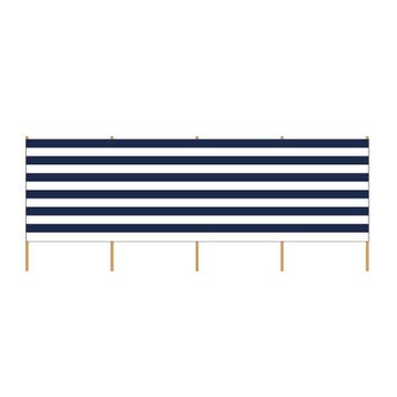 Strand Windscherm 4.65 meter blauw wit, Verzenden, Nieuw