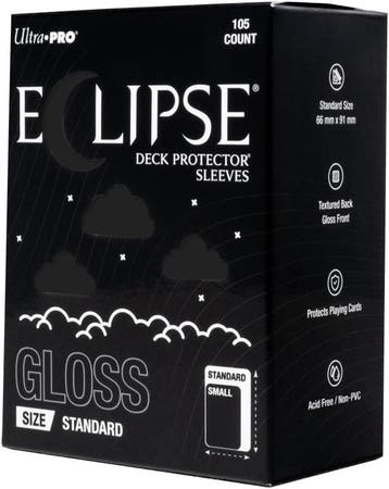 Eclipse Gloss Standard Deck Protector Sleeves - Jet Black, Hobby en Vrije tijd, Verzenden, Nieuw