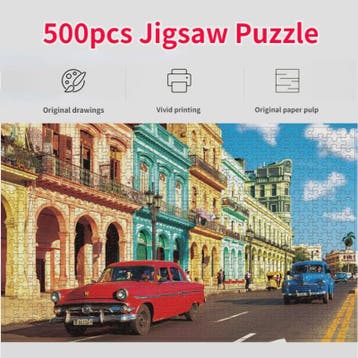 500 Stukjes Puzzel: Prachtige Landschap & Olieverf Kunst - O, Verzenden, Nieuw