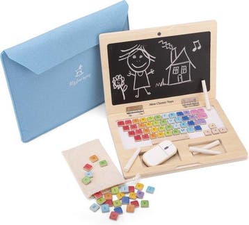 New Classic Toys® Houten Speelgoed Laptop - Mijn Eerste, Ophalen of Verzenden, Nieuw