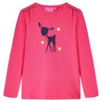 vidaXL Kindershirt met lange mouwen 104 felroze, Verzenden, Nieuw