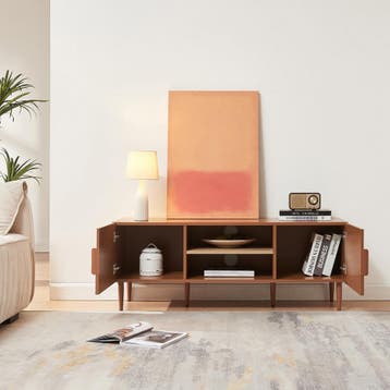Tv-meubel Starvili 120x40x45 cm roestkleurig [en.casa], Verzenden, Nieuw