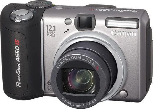 Canon PowerShot A650 IS Digitale Compact Camera - Zilver, Audio, Tv en Foto, Fotocamera's Digitaal, Zo goed als nieuw, Verzenden
