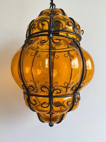 Plafondlamp - Muranoglas - Lamp van geblazen glas