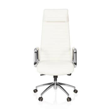 Directiestoel | Met Armleuning | Leder | Ivoor | Ergonomisch, Verzenden, Nieuw