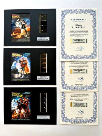 Back to the Future – Rare Trilogy Set of 3 Mounted 35mm Film, Nieuw