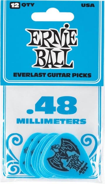 Ernie Ball 9181 Everlast plectrum 0.48 mm 12-pack, Ophalen of Verzenden, Nieuw, Akoestische gitaar