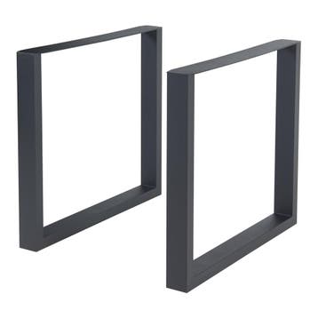 Stalen onderstel Makers set van 2 tafelpoot 72x70 cm zwart [, Verzenden, Nieuw