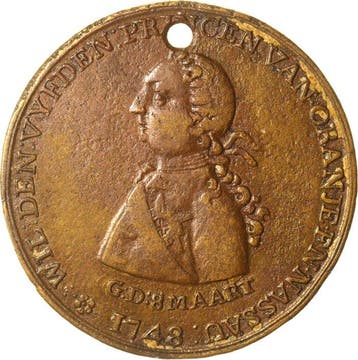 Nederland. Historiepenning Willem V 1766 Verheffing tot