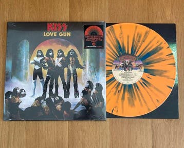 KISS - Love Gun - Limited Tangerine/Aqua Splatter Edition -, Nieuw in verpakking