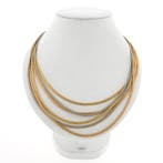 Tricolor gouden omega schakelcollier (Ketting), Sieraden, Tassen en Uiterlijk, Kettingen, Ophalen of Verzenden, Gebruikt, Overige kleuren