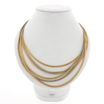 Tricolor gouden omega schakelcollier (Ketting), Sieraden, Tassen en Uiterlijk, Ophalen of Verzenden, Gebruikt, Goud, Goud