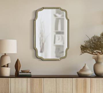 WANDSPIEGEL ISTANBUL GOUD CM 60X1X90 ( BINNENSPIEGEL, Ophalen of Verzenden, Nieuw