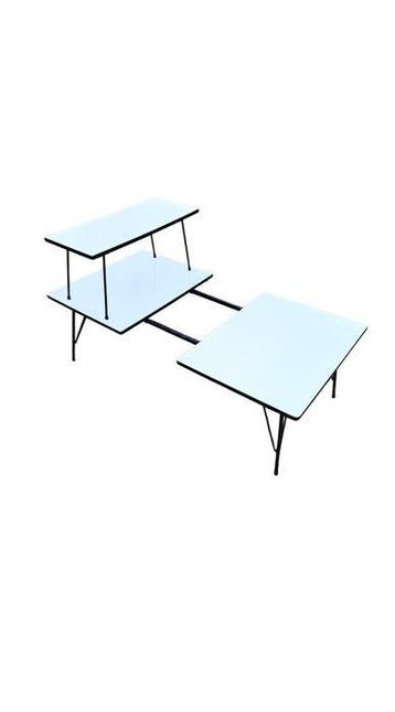 Elsrijk - Tafel - Hout, Wit metaal - Eet-, salon-,
