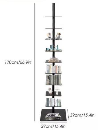 9-Laags Verticale Boekenkast -Minimalistisch en Ruimtebespar, Huis en Inrichting, Kasten | Boekenkasten, Verzenden, Nieuw