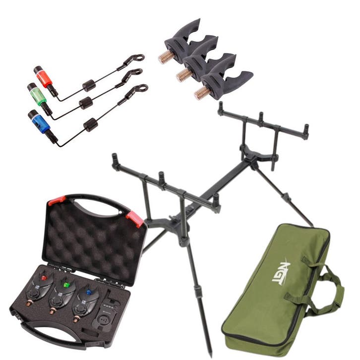 NGT Slider Rodpod Set, Watersport en Boten, Hengelsport | Algemeen, Nieuw, Verzenden