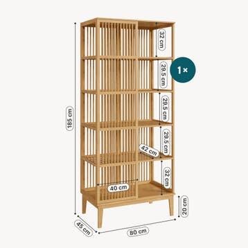 [en.casa] Halmeubelset Vemb en Trundholm bamboe, Verzenden, Nieuw