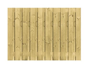 Vuren Schutting 21-planks 130 x 180 cm, Nieuw
