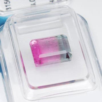 1 pcs Groen, Roze, Grijs Toermalijn - 3.02 ct -, Nieuw