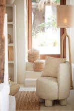 2dekans | Light & Living Vloerlamp Xitta Mangohout – 135cm –, Ophalen of Verzenden, Zo goed als nieuw