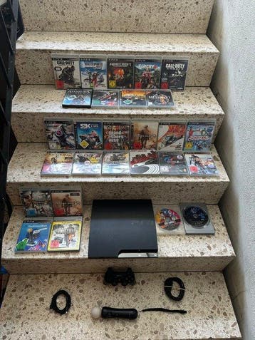 Sony - Playstation 3 (PS3) - Slim CECH-2504B (320 GB) mit 27, Nieuw