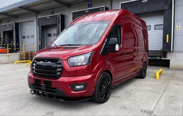 X-Form Voorlip Glanzend Zwart Ford Transit Facelift, Voor, Nieuw, Ophalen of Verzenden, Ford