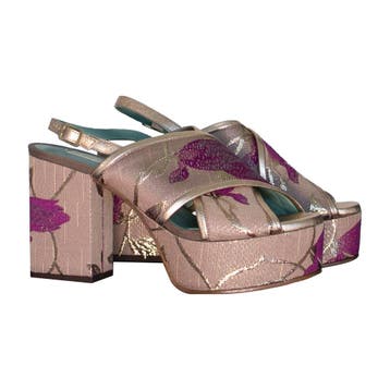 Paola Darcano • sandalen roze goud • 37.5, Kleding | Dames, Schoenen, Paola D'arcano, Verzenden, Nieuw, Roze