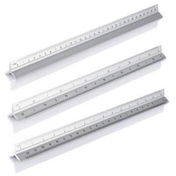 Hofftech Driekantige aluminium schaallat - 6 schaalverdel..., Ophalen of Verzenden, Nieuw