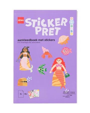 HEMA Aankleedboek met stickers zeemeerminnen, Verzenden, Nieuw