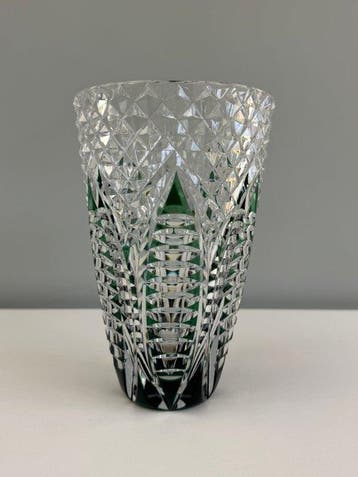 Val Saint Lambert - Vaas - PU - Kristal, Antiek en Kunst, Antiek | Glas en Kristal
