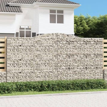 vidaXL Schanskorf gewelfd 400x50x200/220 cm gegalvaniseerd, 100 cm of meer, Verzenden, Nieuw, Metaal