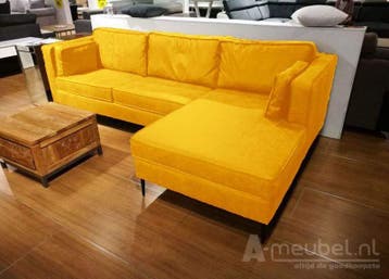 Loungebank Borne - loungebanken - Geel, Nieuw, 150 cm of meer, Stof, 200 tot 250 cm