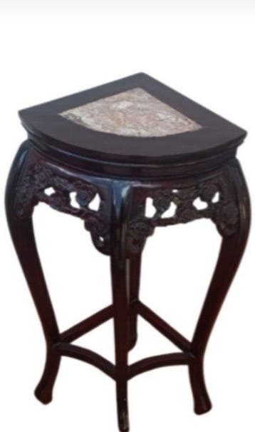 Kolomtafel - Hout, Marmer - China - Antieke Chinese tafel, Antiek en Kunst