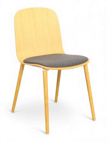 Steelcase Cavatina stoel, 4-poot, eiken-grijs, Ophalen of Verzenden, Gebruikt, Grijs