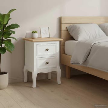 vidaXL Nachtkastje 2 st 35x30x49 cm MDF wit, Huis en Inrichting, Minder dan 45 cm, Verzenden, Nieuw, Minder dan 55 cm