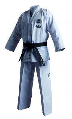 Adidas Taekwondopak Dobok ITF | Witte kraag (Maat: 200), Verzenden, Nieuw, Taekwondo, Vechtsportpak
