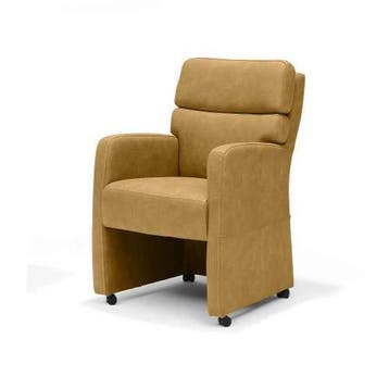 Eetkamerstoel Comfy - eetkamerstoelen - Goud, Nieuw, Stof