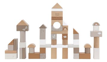 Label Label Nougat 50 stuks Houten Blokken, Kinderen en Baby's, Speelgoed | Houten speelgoed, Verzenden, Nieuw