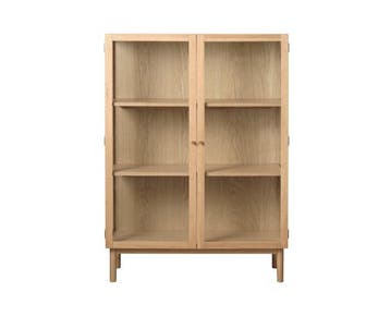 Vitrinekast Elba eiken 140 cm, Huis en Inrichting, Ophalen of Verzenden, Nieuw