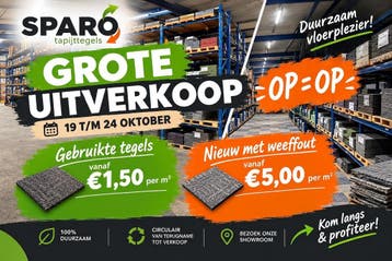 Mega Magazijn Uitverkoop Tapijttegel –Vanaf €0,38 per tegel, Huis en Inrichting, Ophalen, 75 m² of meer, Tapijttegels, Blauw